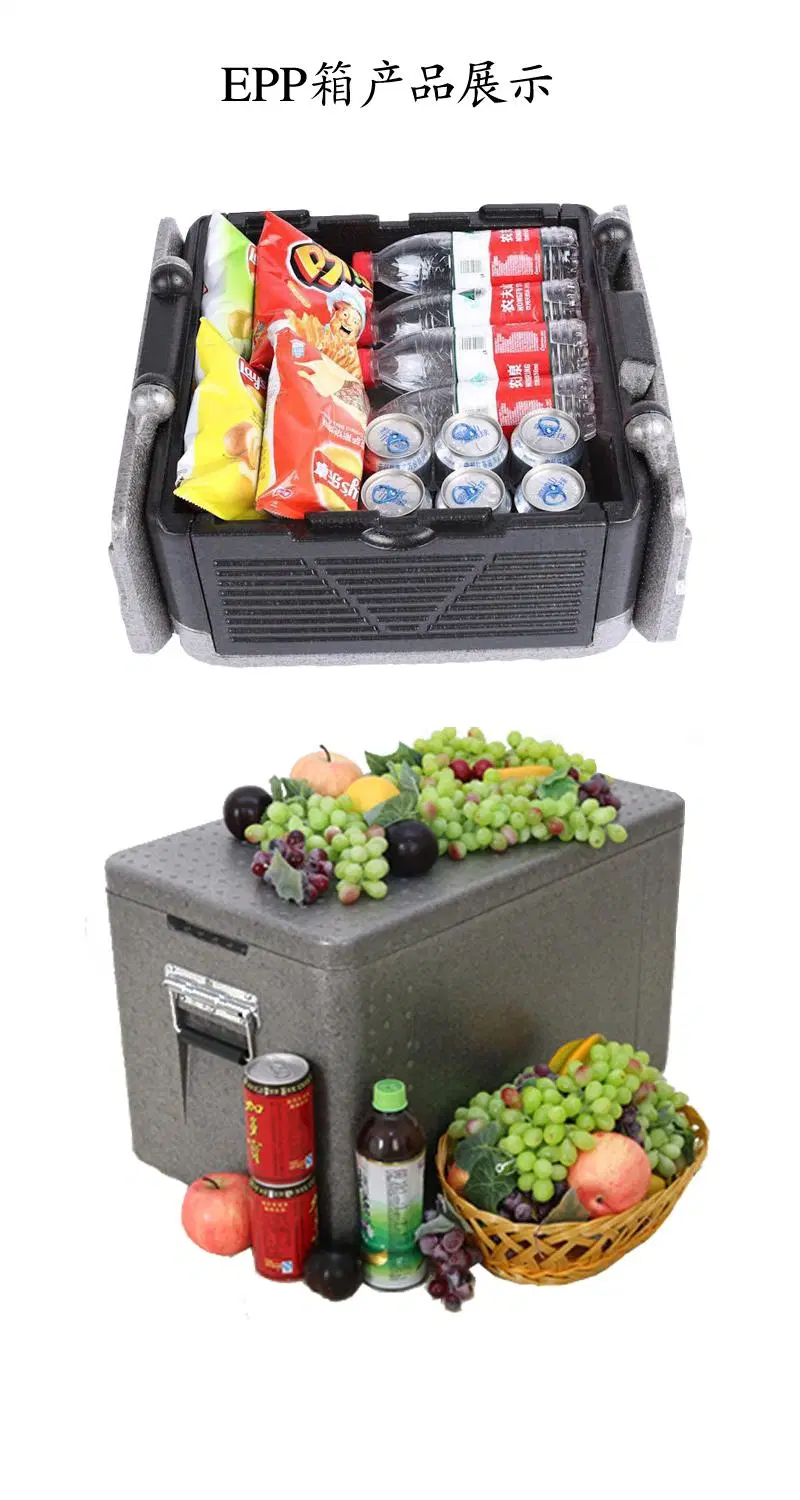 Portable Styrofoam Foldable EPP Foam Cooler Box Food Customized Lunch Box Insulated Insulated Food Delivery Box for Scooter